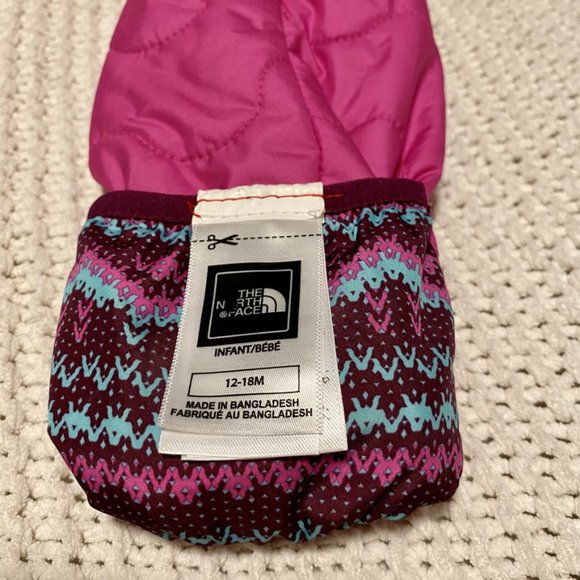 SOLD North Face Reversible Perrito Jacket Pink 18-24M - Picture 9 of 10